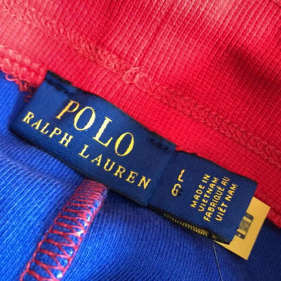 POLO Ralph Lauren striped shorts red blue yellow orange green womens Large New - Picture 8 of 9